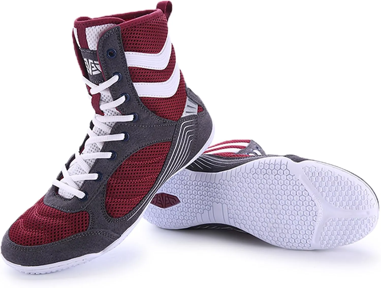 Women's Men's Wrestling Boots Breathable Mesh Squat Shoes Non-Slip Weightlifting Shoes Adult Youth Boxing Fitness Footwear