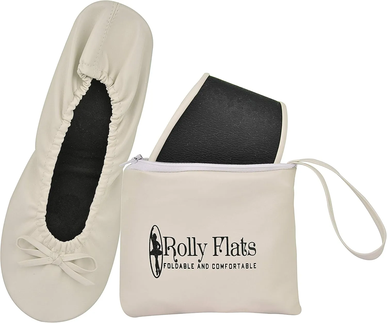 Women's Portable Foldable Ballet Flats Shoes Roll Up Slippers for Travel