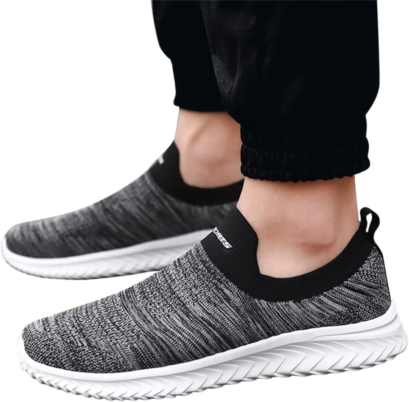 Women's Slip On Sneakers Lightweight Breathable Non Slip Work Shoes Women Walking Men's Casual Shoes Walking Sneakers White Tennis Shoe White Loafers