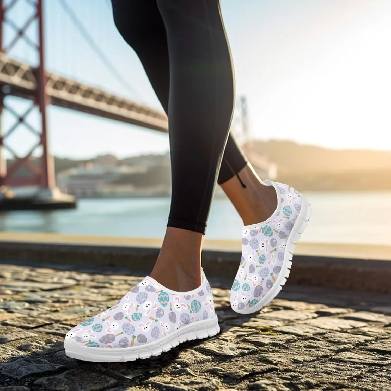 Women's Sneakers Casual Breathable Tennis Workout Sneakers Slip-On Non-Slip Yoga Running Walking Shoes for Women US 5.5-11.5
