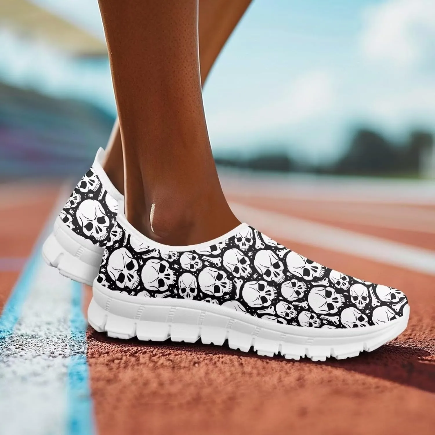 Women's Sneakers Casual Low Top Walking Sneaker Flat Breathable Slip On Soft Holiday Outdoor Shoes for Women