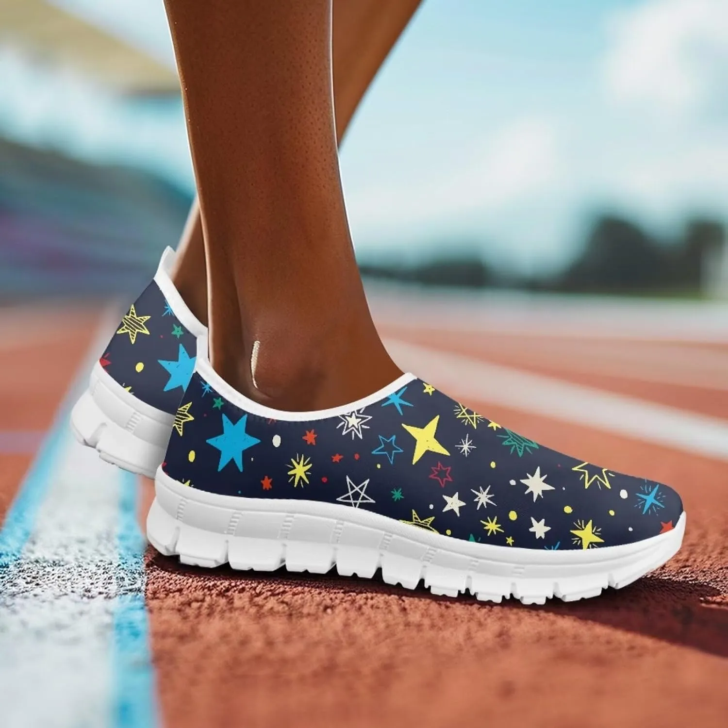 Women's Sneakers Casual Low Top Walking Sneaker Flat Breathable Soft Slip On Outdoor Lightweight Shoes for Women