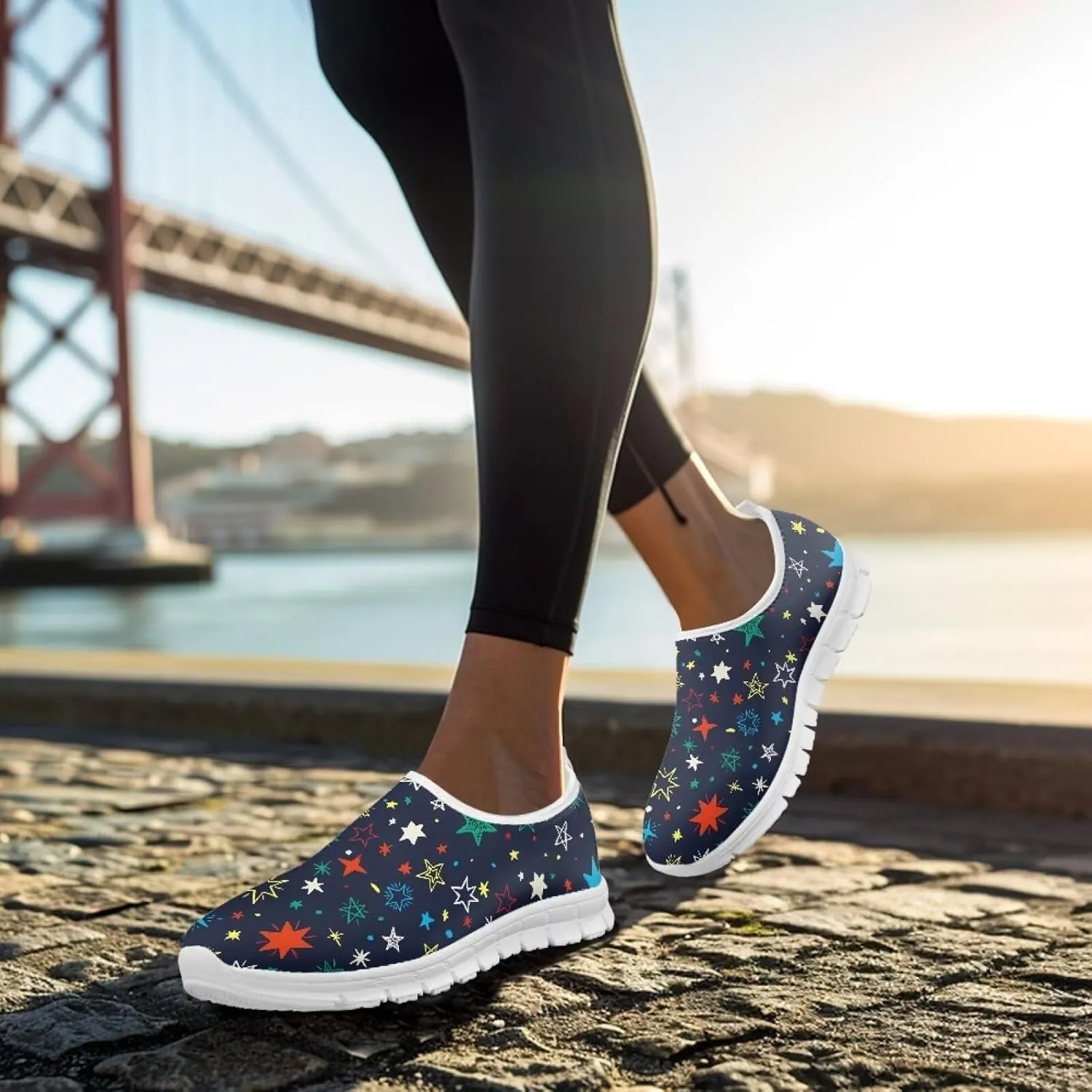 Women's Sneakers Casual Low Top Walking Sneaker Flat Breathable Soft Slip On Outdoor Lightweight Shoes for Women