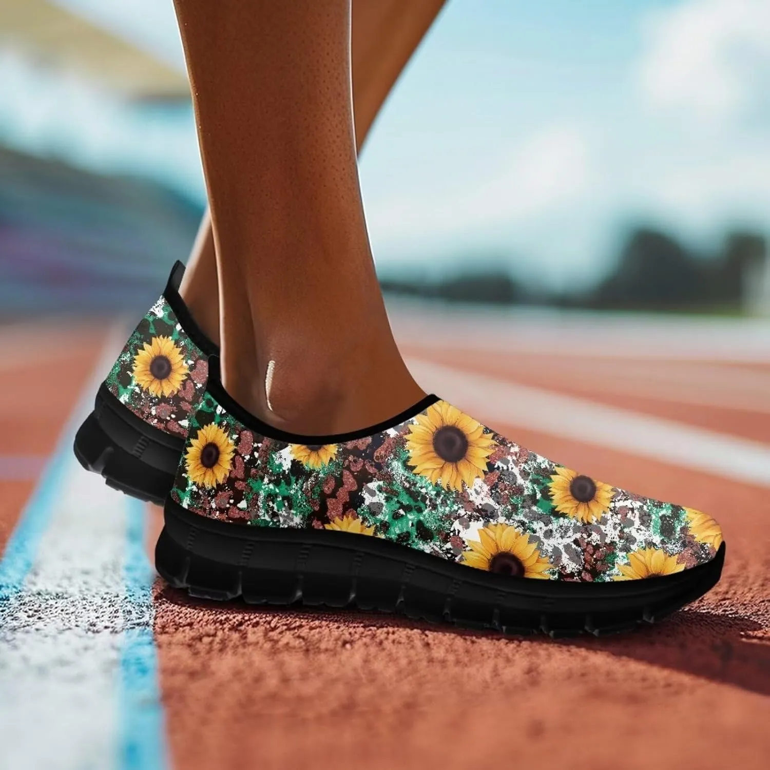 Women's Sneakers Casual Low Top Walking Sneaker Flat Outdoor Breathable Slip On Soft Holiday Shoes for Women