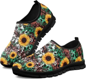 Women's Sneakers Casual Low Top Walking Sneaker Flat Outdoor Breathable Slip On Soft Holiday Shoes for Women