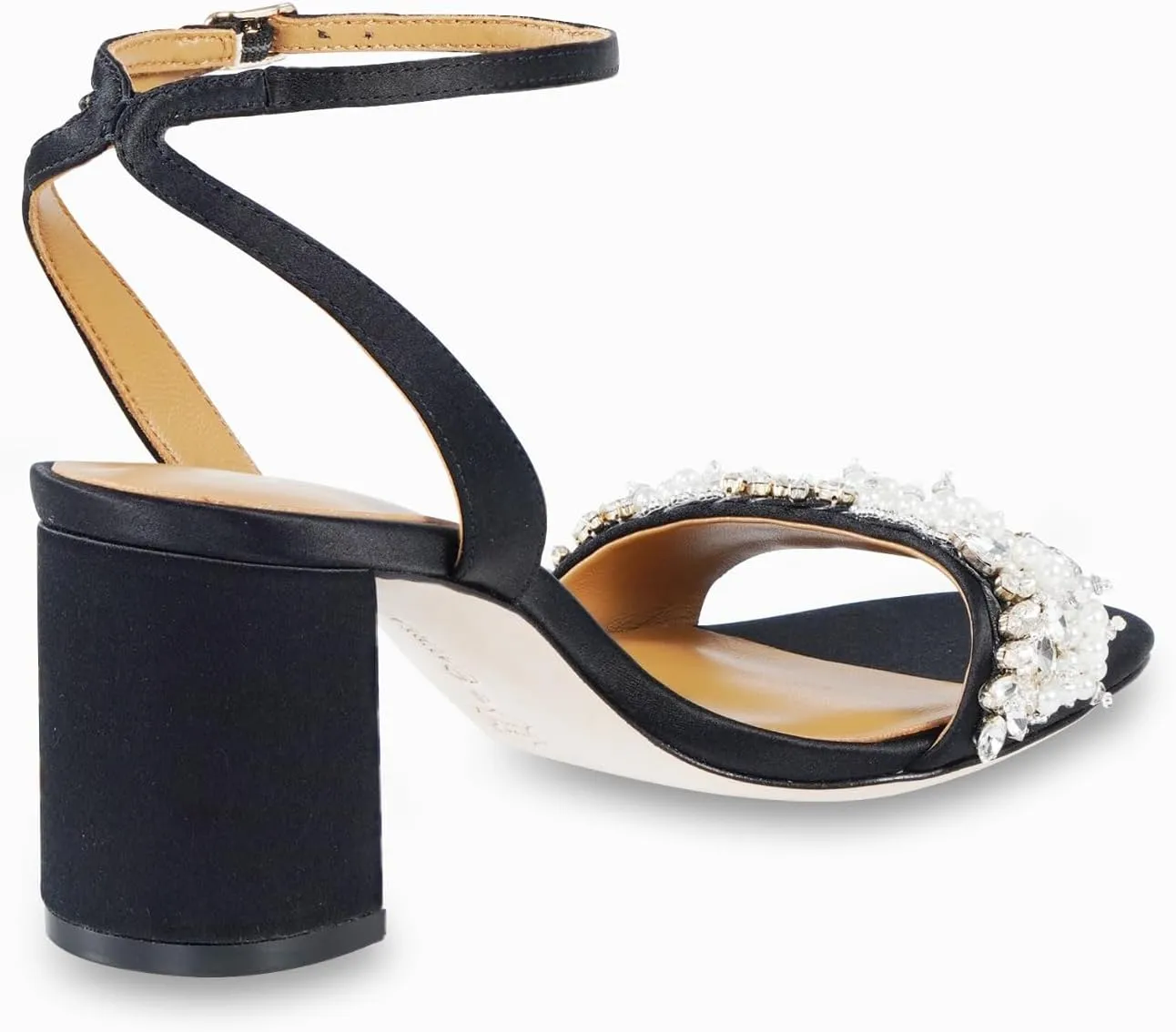 Women`s Stylish Leather Chunky heeled sandals with leather outsolefor dressy summer