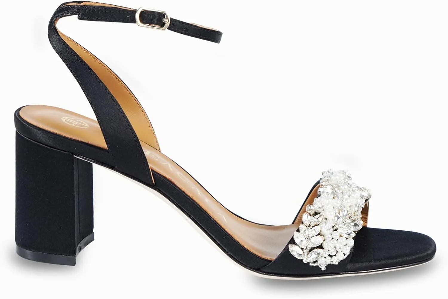 Women`s Stylish Leather Chunky heeled sandals with leather outsolefor dressy summer