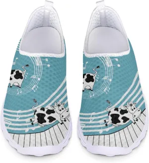 Womens Tennis Shoes Cherry Blossoms Breathable Casual Athletic Walking Shoes Casual Fashion Slip On Running Sneakers