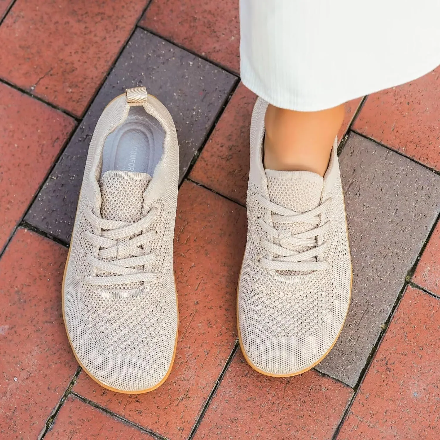 Women's Wide Toe Minimalist Barefoot Walking Shoes Breathable Casual Tennis Gym Athletic Sneakers