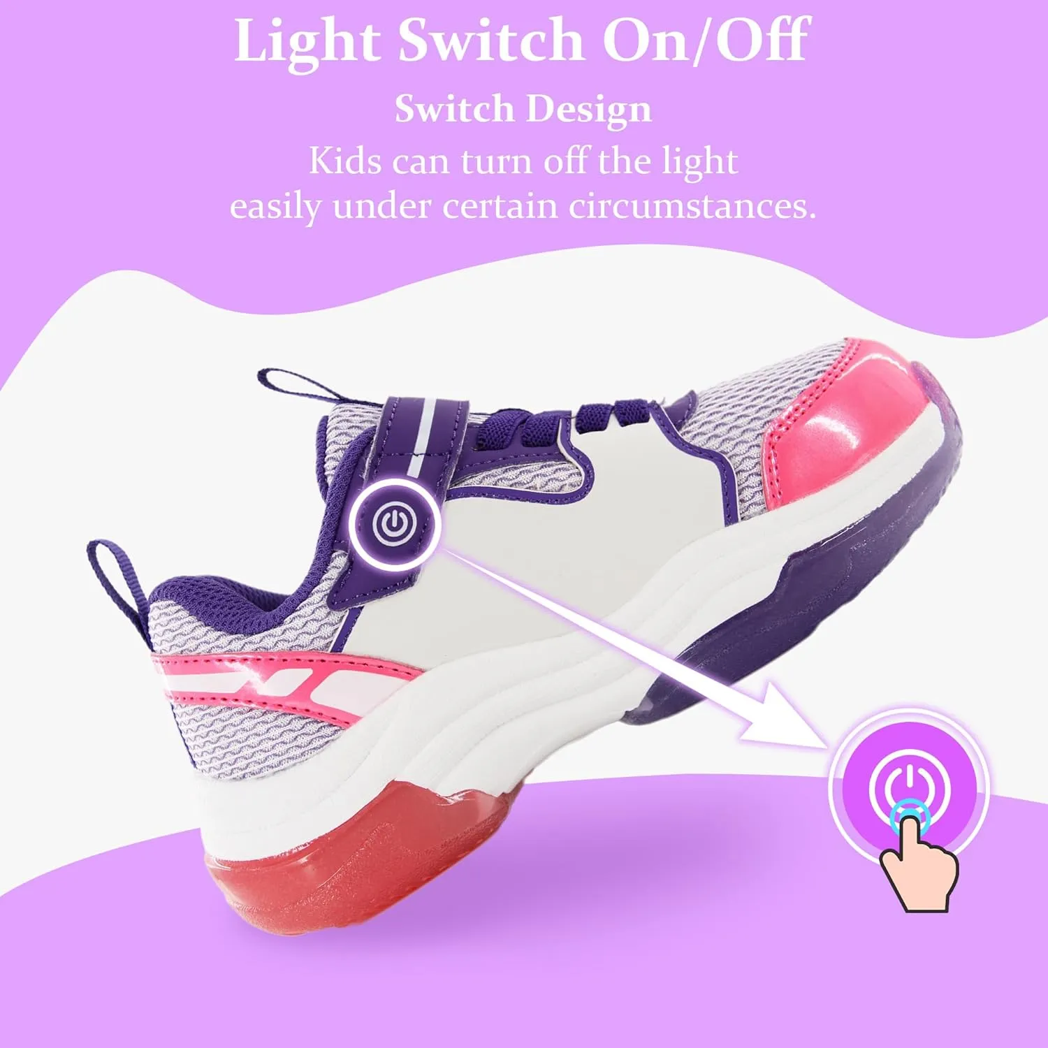 YESKIS Kids Boys Girls Light Up Shoes Lightweight Mesh Breathable Led Flashing FutuVibe Running Sneakers for Little Kid and Big Kid