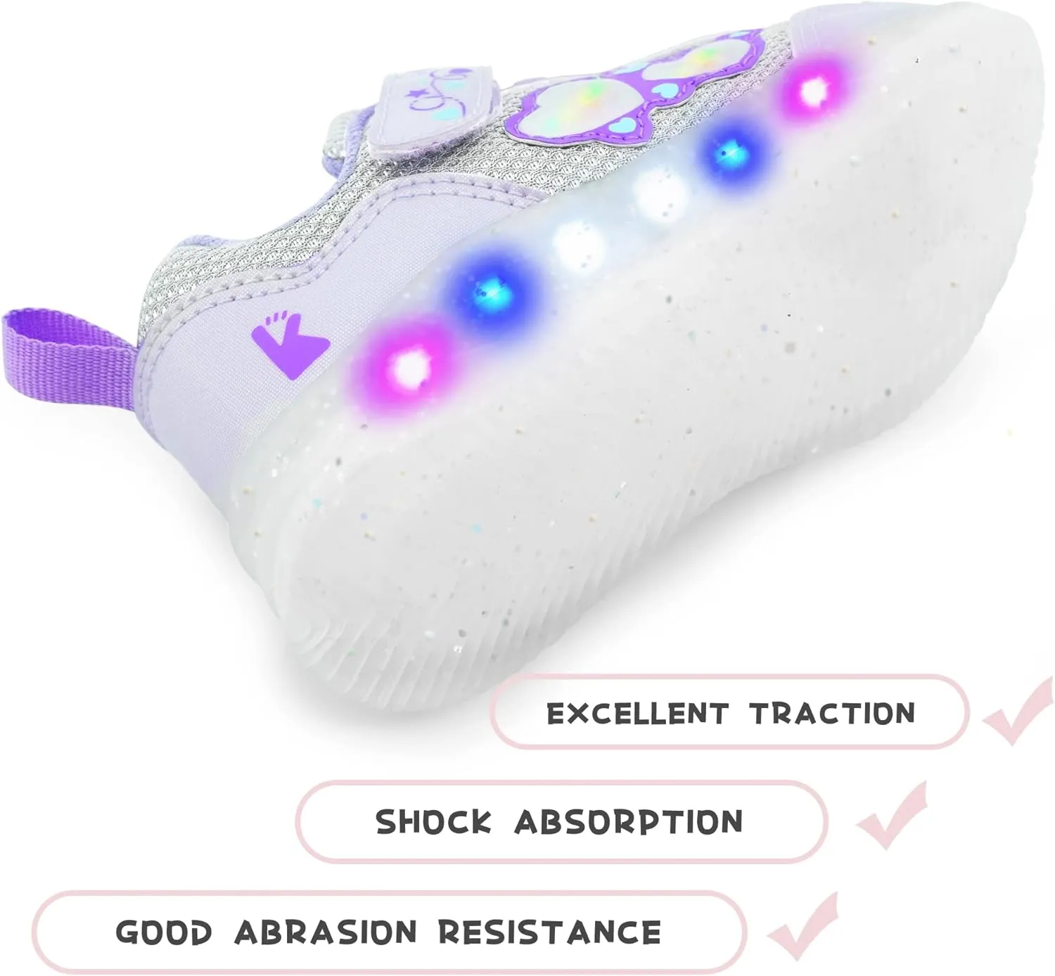 YESKIS Toddler Boys Girls Light Up Shoes LED Flashing Lightweight Mesh Breathable Adorable Running Sneakers for Toddler and Little Kid