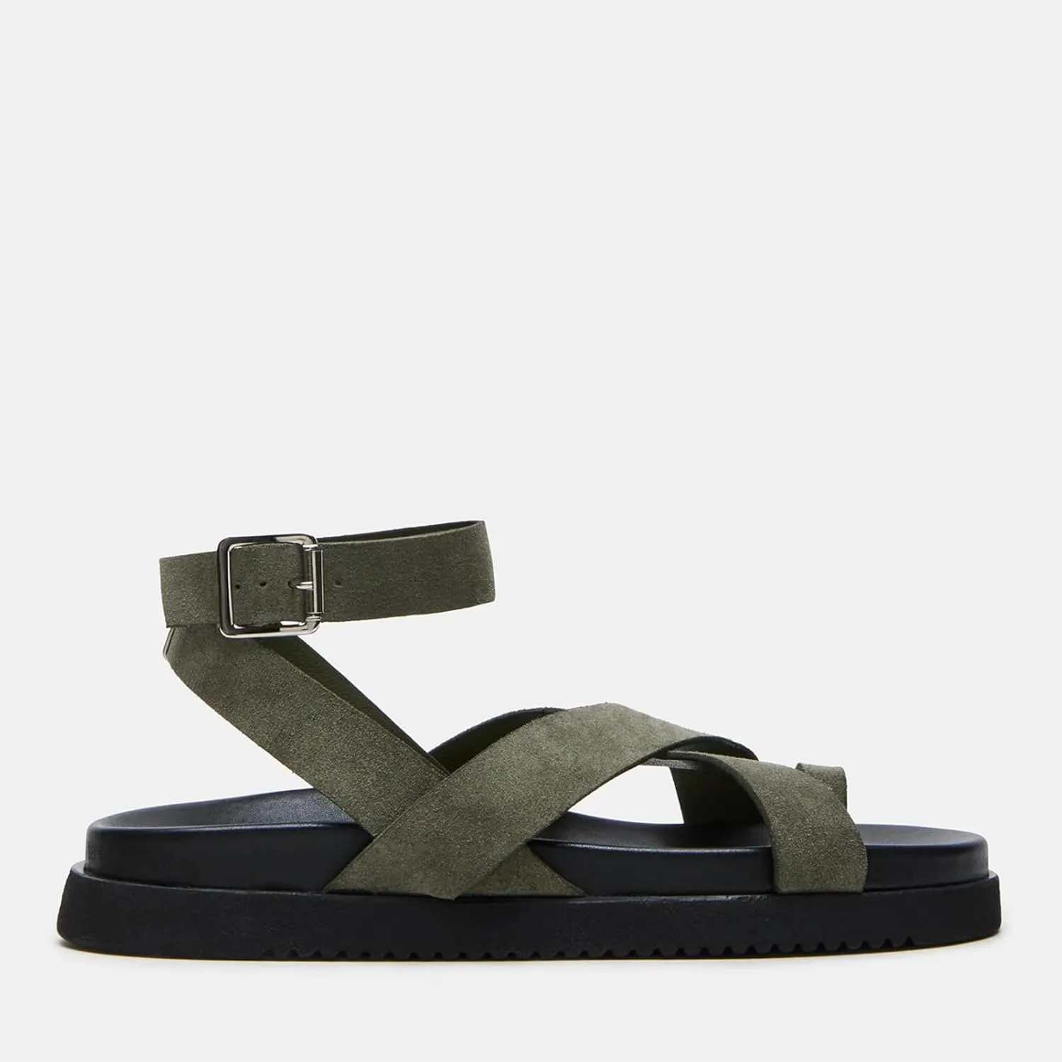 Yishaweiqi Platform Sandals for Women Ankle Wrap Buckle Strap Flat Sandals Toe Ring Comfort Footbed Flatform Sandals Dress Summer Shoes
