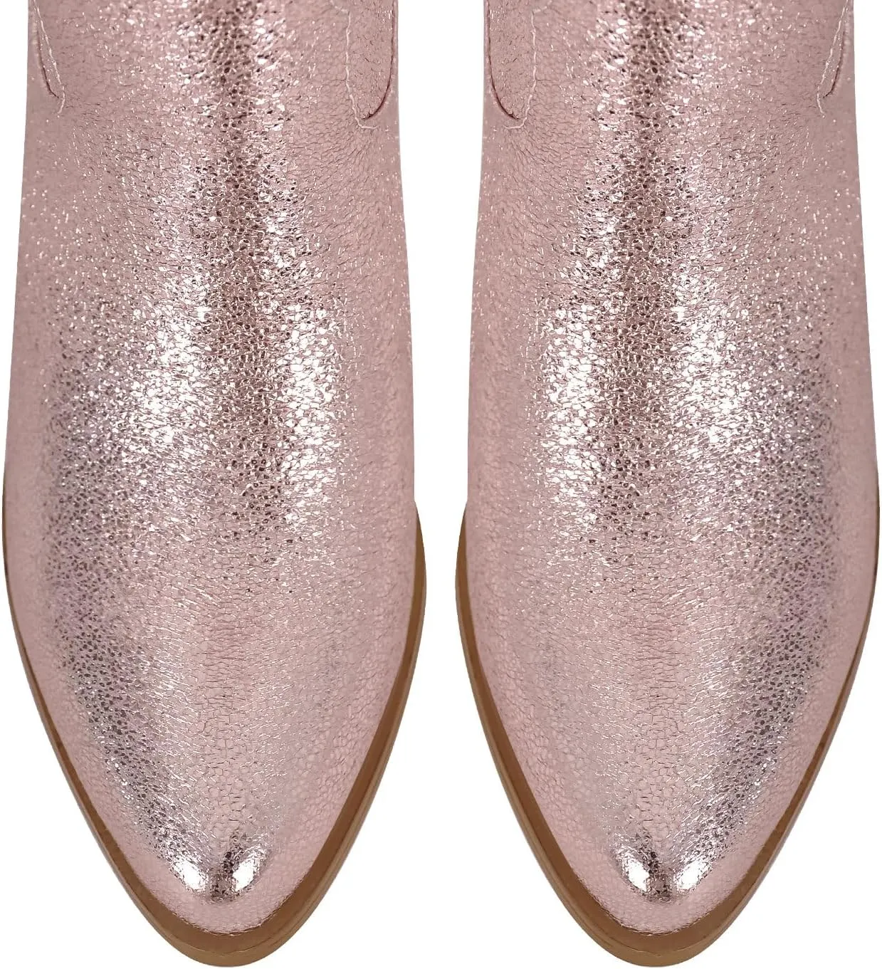 Yolkomo Cowboy Boots For Women Wide Calf Glitter Rhinestone Cowgirl Boots
