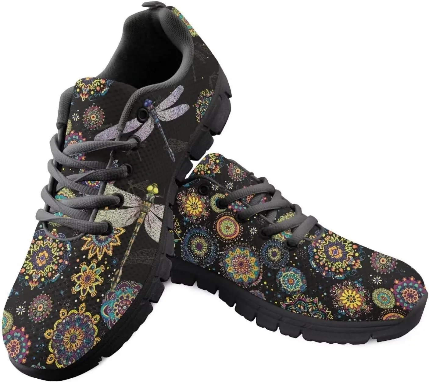 Yzaoxia Women Tennis Shoes Lace Up Breathable Sneakers Athletic Running Hiking Gym Shoes for Men
