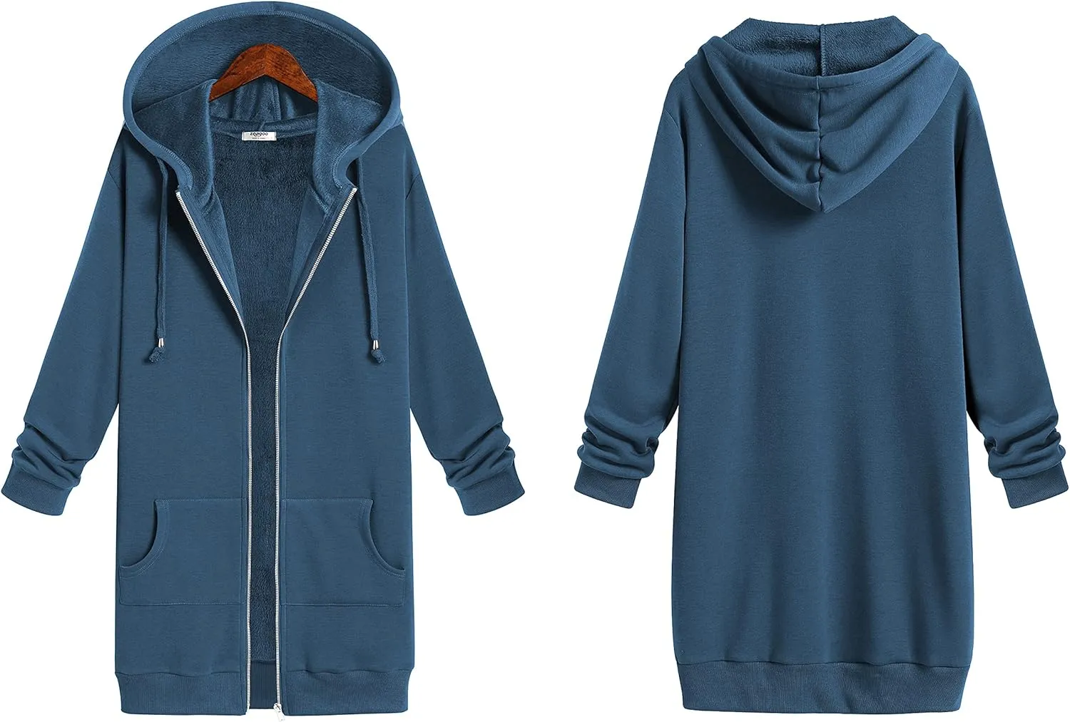 Zeagoo Womens Zip Up Hoodies Long Sleeve Fall Lightweight Hooded Sweatshirt Oversized Fleece Jacket With Pockets
