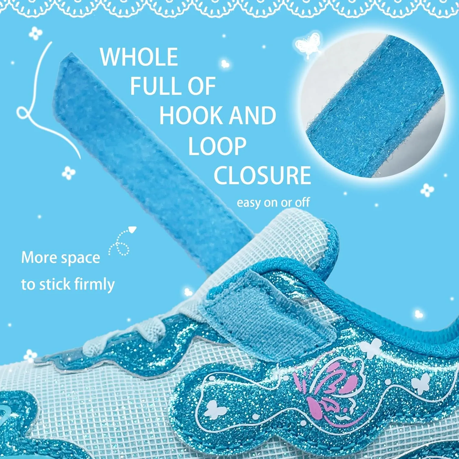 ZKA Toddler Light Up Shoes for Girls Boys Size 5 to Size 13 Sparkle Walking Running Tennis Casual Fashion Sport