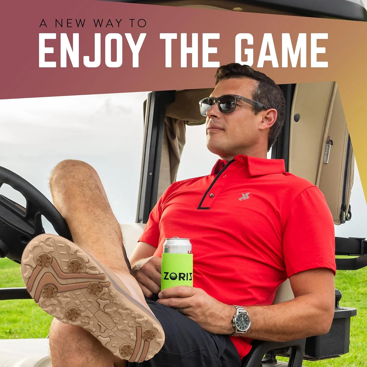 ZORIZ Collegiate Series Golf Sandals for Women and Men, Thong Flip Flops With Removable Spikes, Golf Footwear With Deeper Heel Cup and Higher Sidewalls