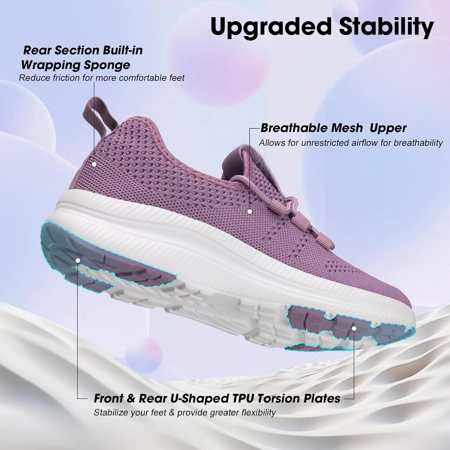 ZOVE Wide Toe Box Shoes Women Extra Wide Width Sneakers Ultra Light Road Running Shoes Non-Slip Tennis Sneakers Breathable Walking Athletic